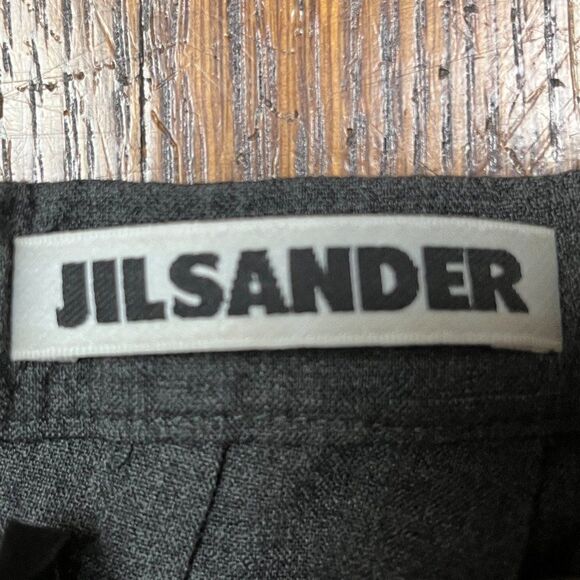 JIL SANDER Gray Soft Wool Work Pants Trousers  Women's Size EU 38 US 26 - Picture 3 of 9